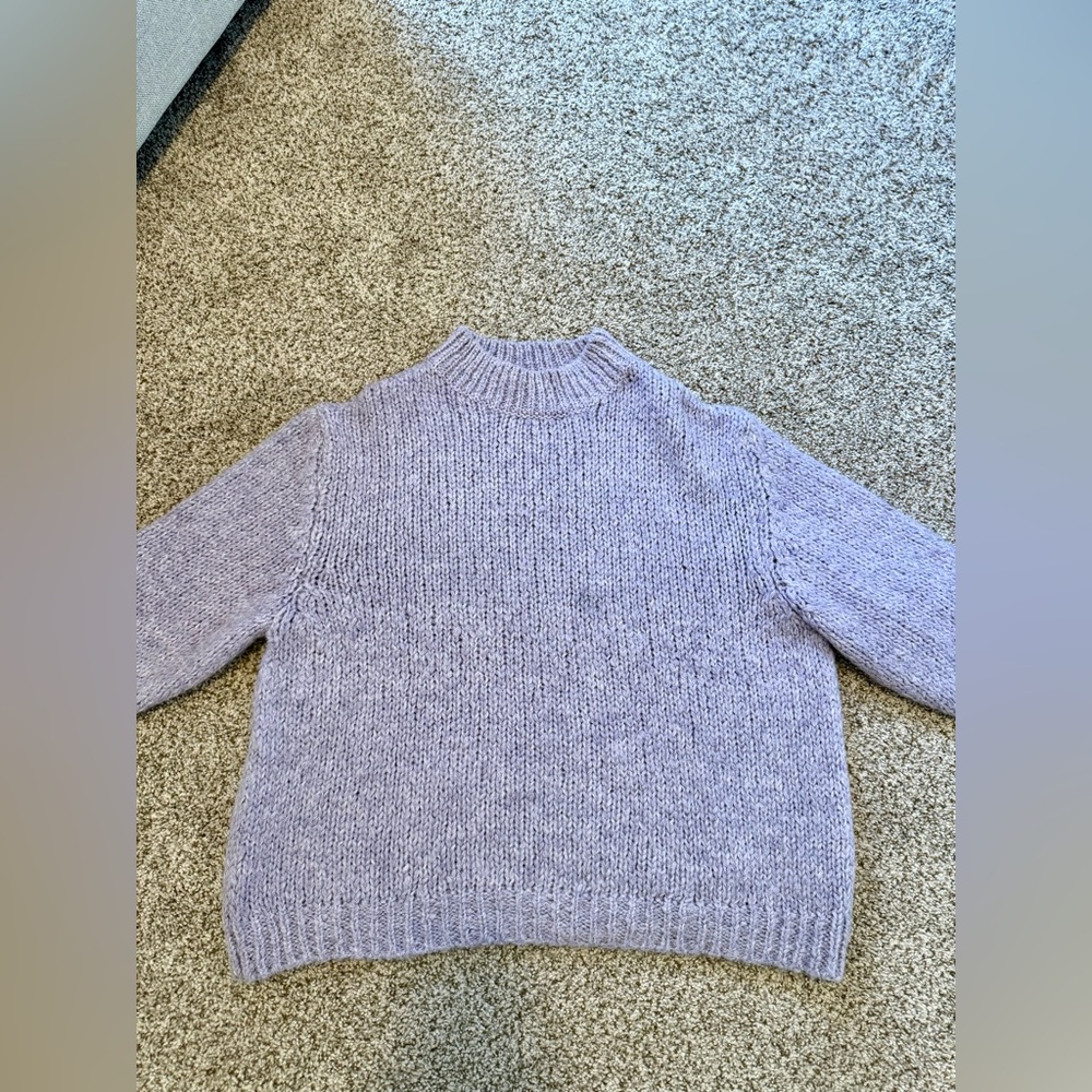 Zara Light Purple Mock Neck Sweater